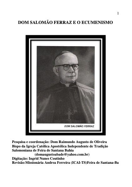 Dom Salomão Ferraz e o Ecumenismo