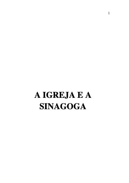 A IGREJA E A SINAGOGA