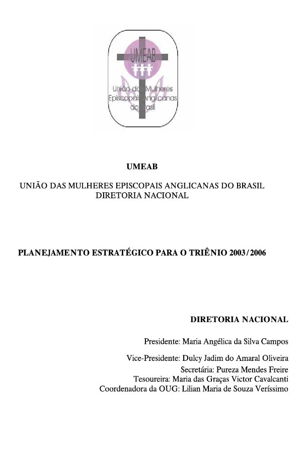 Relatório de Gestão da Diretoria Nacional da UMEAB - Triênio 2003/2006