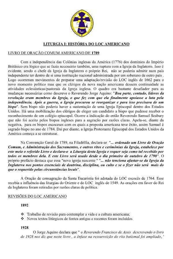Liturgia: História do LOC Americano